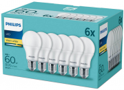 6er-Set Philips LED Birne E27 9W 806Lm Warmweiss