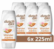 6x 225 ml Duschdas Care Duschgel Mandel & Jojoba ph-hautneutral