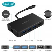 7 in 1 Hub: USB Hub und Netzwerk Hub von dodocool mit USB Typ C Adapter nur 29,99&euro; statt 39,99&euro;