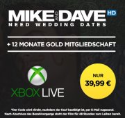 12 Monate XBOX Live Gold + Mick & Dave HD Film nur 39,99 &euro;