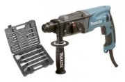 Makita Bohrhammer HR 2470 inkl. 13-teiligem SDS Plus Bohr- und Mei&szlig;elsatz