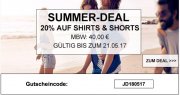 Jeans Direct Sale + 20 % Rabatt auf Shirts & Shorts