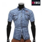  Kurz&auml;rmeliges Jeanshemd (bis Gr&ouml;&szlig;e XL) 