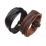  Lederarmband mit gekreuzten B&auml;ndern nur 7,99 &euro;