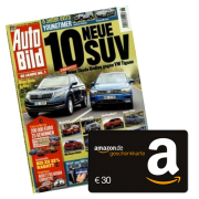 Auto Bild 13 Ausgaben f&uuml;r 29,90 Euro + 30 Euro Amazon Gutschein