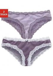 2 St&uuml;ck LASCANA Microfaser-Brasilslips mit Spitzeneinfassungen nur 4,99 &euro; 