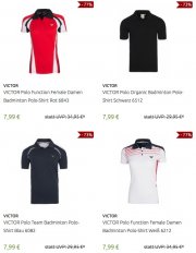 Victor Badminton Trikots und Shirts f&uuml;r Sie und Ihn je nur 7,99 &euro; inkl. Versand
