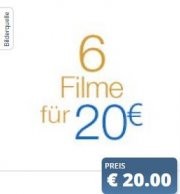 6 Filme auf DVD f&uuml;r nur 20 EUR