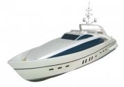 Bright Sun Luxus Yacht 1,30Meter-silber- 26 ccm Benzinmotor Wassergek&uuml;hlt KEIN Spielzeug! 