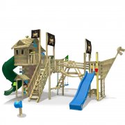 WICKEY NeverLand Gold Edition Delux - Spielturm mit Turborutsche 