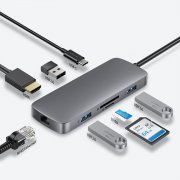8-in-1 USB-Ca Hub (4K HDMI, USB3, Kartenleser,...)
