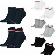 8 Paar Tommy Hilfiger Herren Iconic Sports Sneaker Quarter Sportsocken