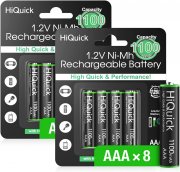 8 St&uuml;ck HiQuick Micro AAA NI-MH 1100mAh wiederaufladbare Akkus