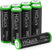 8 St&uuml;ck HiQuick Mignon AA 1,2V Akkus 2800mAh Typ NI-MH mit Aufbewahrungsbox