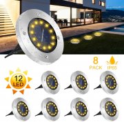(8 St&uuml;ck) Solar Bodenleuchten