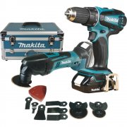 Makita Akku-Set 18 V DLX2031YX1 im Koffer mit DDF456RHE, DTM50Z und Zubeh&ouml;r