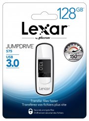 Lexar 128GB JumpDrive S75 USB 3.0 Flash Drive Memory Stick
