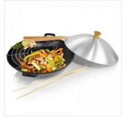 S&auml;nger Wok Set f&uuml;r 20&euro; - Gusseisen mit Einsatz und Deckel; Induktionsgeeignet