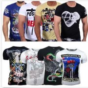 Avroni Herren rundhals T-Shirts mit Motiven Strass f&uuml;r je 9,99&euro;