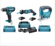 Makita 10.8V Set Akkuschrauber DF331DSMJ + Stichs&auml;ge JR103DY1J + S&auml;bels&auml;ge JV101DYJ f&uuml;r 199&euro;