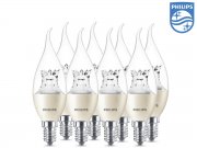 8x Philips LED E14 4 W WarmGlow Kerzenlampen