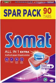 90 St&uuml;ck Somat All in 1 Extra Sp&uuml;lmaschinen Tabs f&uuml;r extra kraftvolle Reinigung und Edelstahlglanz