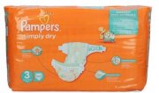90er Pack Pampers Simply Dry Gr. 3 (4-9 kg) f&uuml;r 12,99&euro; (statt 20&euro;)