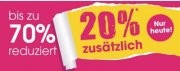 Sale mit bis zu 70% Rabatt + 20% Extra-Rabatt auf Mode