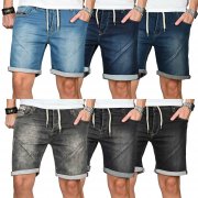 A. Salvarini Herren Jeans Shorts
