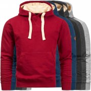 A. Salvarini Herren Kapuzen Pullover in 8 Farben