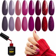 Ab gel 8 Farben UV Nagellack Glitzerkollektion Set
