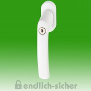 ABUS FG 200 | abschlie&szlig;barer Fenstergriff | wei&szlig; & silber | gleichschlie&szlig;end