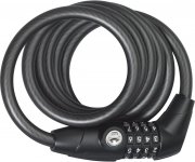 ABUS Spiralkabelschloss Key Combo 1650/185 - Fahrradschloss mit Zahlencode und Schlie&szlig;zylinder