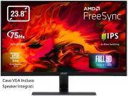Acer Nitro RG0 60 cm (23,8 Zoll) IPS ZeroFrame Monitor VGA, 2xHDMI, FHD, FreeSync