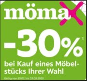 ACHTUNG! M&ouml;max: 30% Rabatt auf ein M&ouml;belst&uuml;ck Deiner Wahl bis 04.08 mit Gutschein