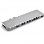 Actec MPD1 Dockingstation (silber, Thunderbolt 3, USB-C, HDMI, SD)
