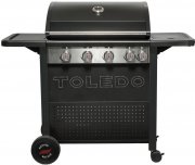 Activa Toledo 500 Gasgrillwagen mit 4 Brenner + Seitenbrenner