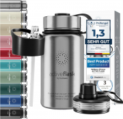 ACTIVE FLASK 410 ml Edelstahl Trinkflasche auslaufsicher und Kohlens&auml;ure geeignet