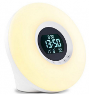 ADE CK1718 Funk Wake-Up Light mit Sonnenaufgangssimulation und 7 Farben Stimmungsbeleuchtung