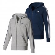 Adidas Herren Sweatjacke,Trainingsjacke "Essentials 3 Stripes Full-Zip Hood"