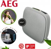 AEG AX71-304GY Luftreiniger f&uuml;r bis zu 60 m&sup2; mit 5-stufiger Filtration und App Steuerung
