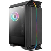 Aerocool Gladiator Duo-G-BK-v1 Midi-Tower Geh&auml;use mit ARGB-LED-Beleuchtung und Tempered Glass