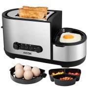 Aicok 3 in 1 Automatik Toaster mit Eierkocher und elektrische Pfannen f&uuml;r 29,75&euro;