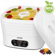 Aicok D&ouml;rrger&auml;t mit Temperaturregler von 35-70 Grad , 5 Etagen mit 72 Stunden Zeitschaltuhr
