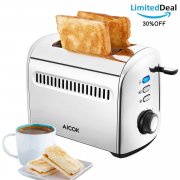 Aicok Edealstahl Toaster mit 7 Br&auml;unungsstufen