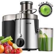 Aicok Entsafter, 65mm Zentrifugaler Entsafter, Anti-Oxidation Juicer Extractor,2 Geschwindigkeiten