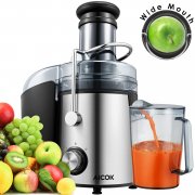 Aicok Entsafter Edelstahl mit 75 mm gro&szlig;er Einf&uuml;ll&ouml;ffnung 800W nur 31,79&euro;