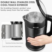 Aicok Wasserkocher Edelstahl Cool-Touch Doppelwand 19,99&euro; 