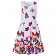 AIDEAONE Sommerkleid mit Schmetterlingsprint f&uuml;r M&auml;dchen f&uuml;r 14,99&euro;