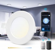 Aigostar LED Einbaustrahler Dimmbar Warmwei&szlig;e/Kaltwei&szlig; Kompatibel mit Alexa/Google Home